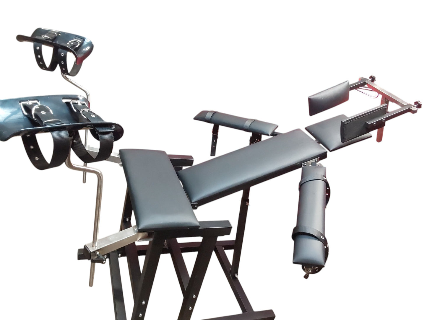 Mature Infernal Punishment Multi-Use Bondage Seat With Restraints | Heavy-Duty Dungeon Furniture