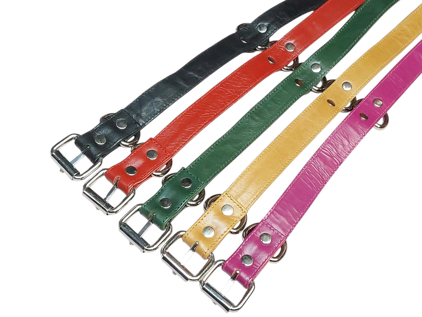 Handmade Leather BDSM/Bondage Double D-Ring Collar with Reinforced Holes