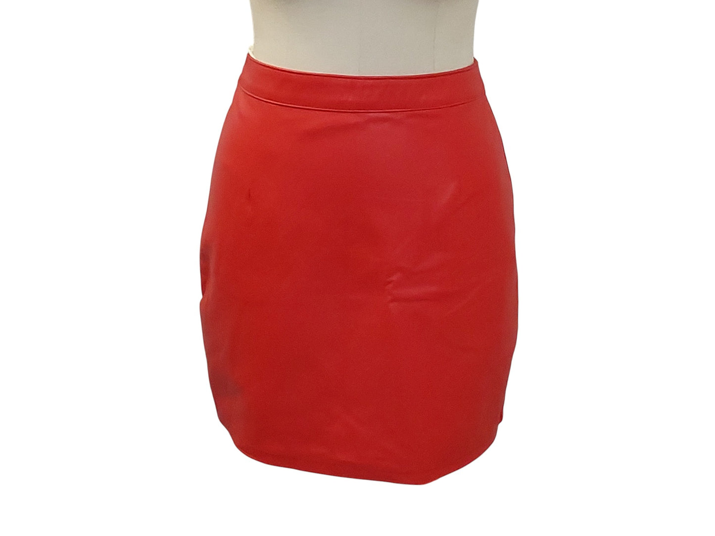 Hand Tailored Mid Length Lamb Leather Skirt