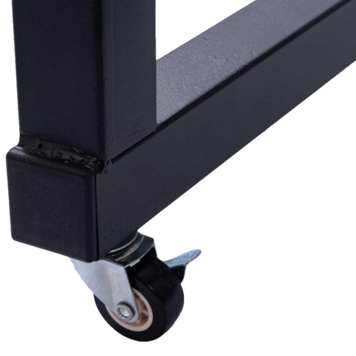 Mature Bondage Frame with Adjustable Padded Rests | Heavy-Duty BDSM Sex Furniture | Lockable Casters, Black Steel