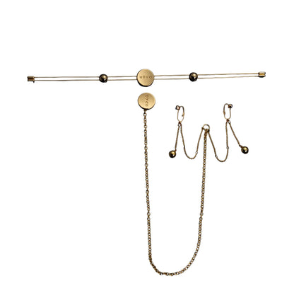 Double Bar Vibration Nipple Clamps & Clitoral Chain Accessories Set