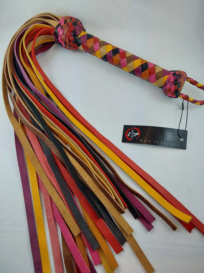 Leather Flogger, 20 Thin 45cm Falls