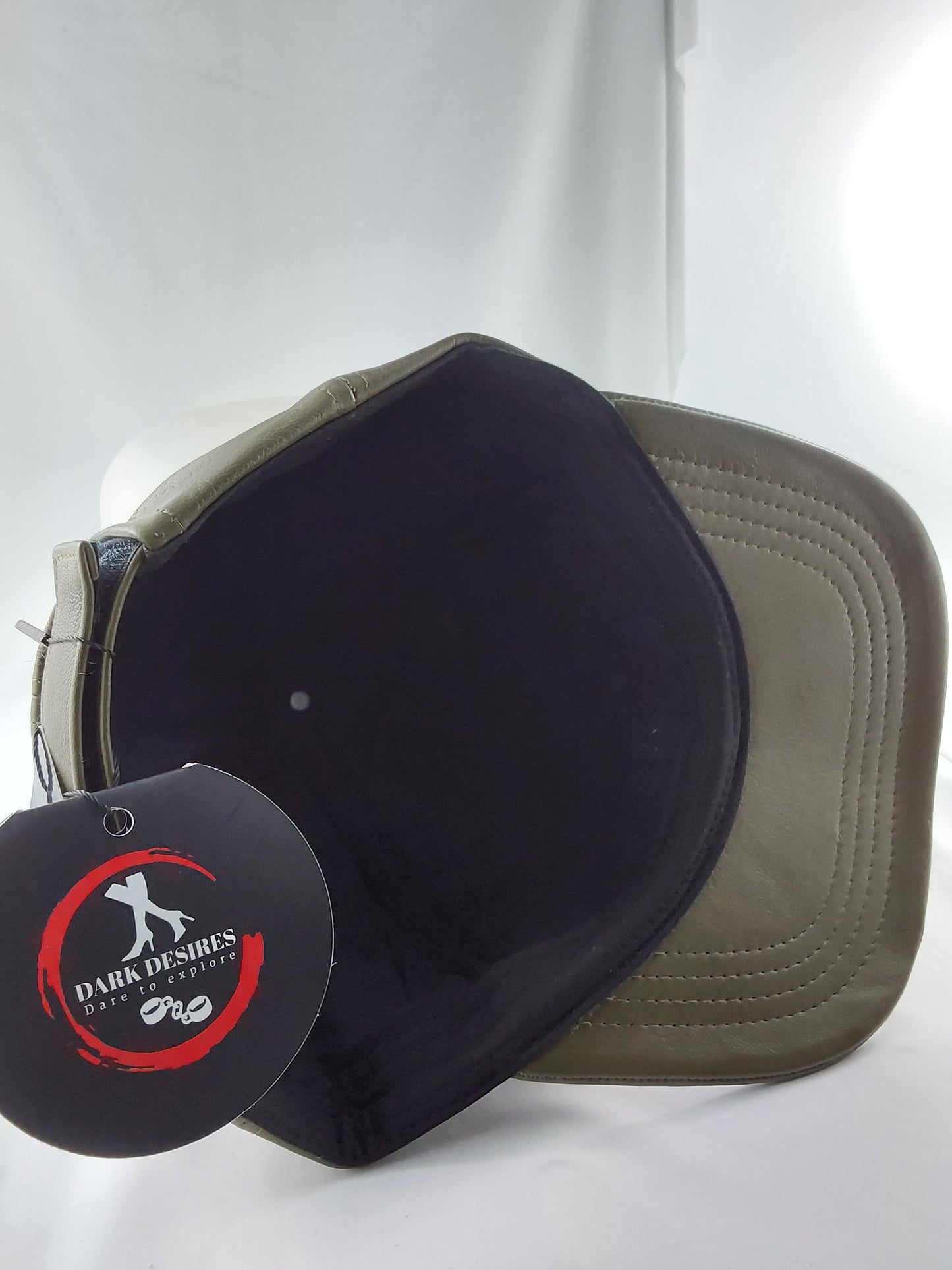 100% Hand Made, 6 Panel Sheep Leather, Mid Crown, Unisex Baseball Cap with Velcro Adjustable Back Strap