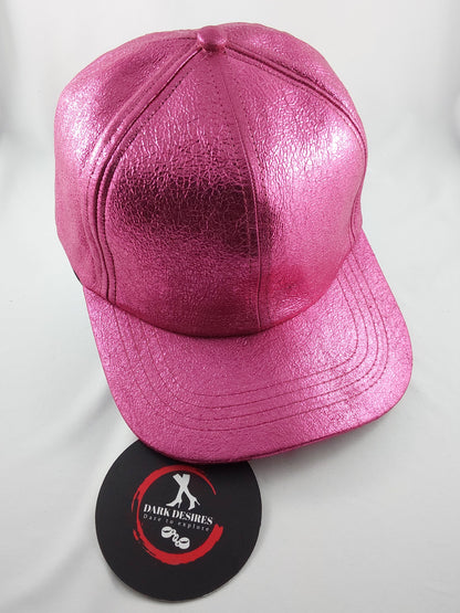 100% Hand Made, 6 Panel Sheep Leather, Mid Crown, Unisex Baseball Cap with Velcro Adjustable Back Strap