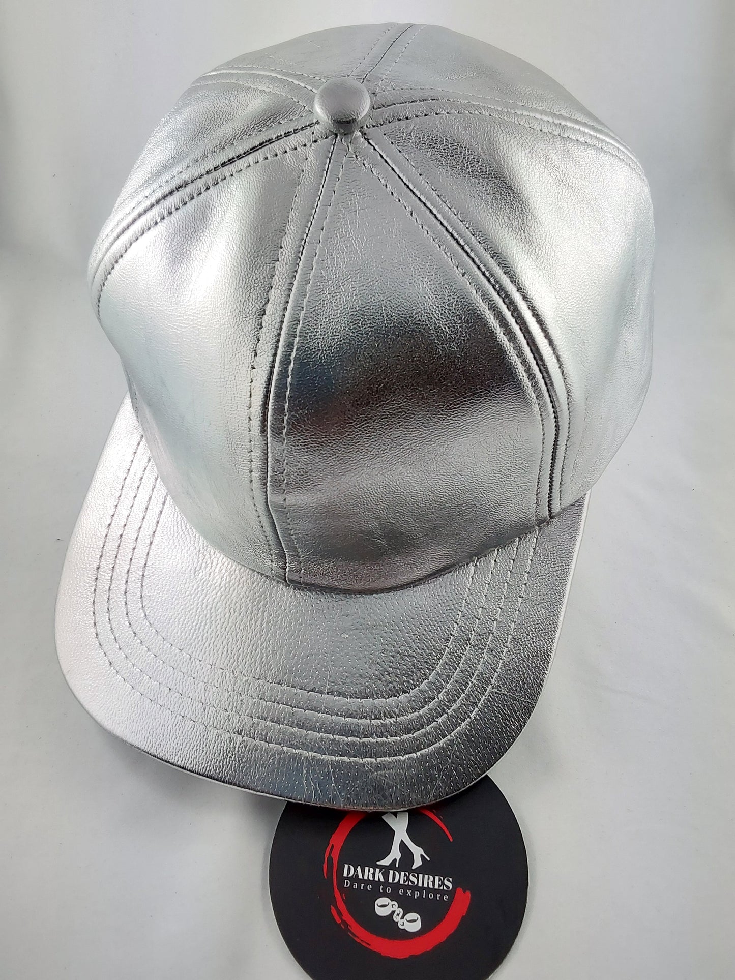 100% Hand Made, 6 Panel Sheep Leather, Mid Crown, Unisex Baseball Cap with Velcro Adjustable Back Strap