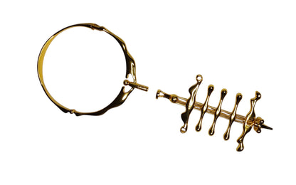 Gold Collar and Finger Restraint System – Luxury BDSM Bondage Gear