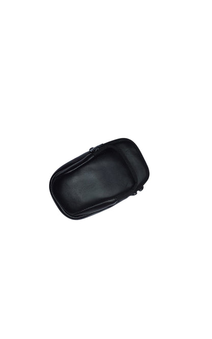 Hand Made Leather Ankle or Arm Bag with twin zippered pockets and Velcro fastener