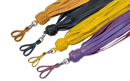 Hand Made Leather Finger Floggers 45cm Long Falls, Light Weight 225Grams. Single Flogger