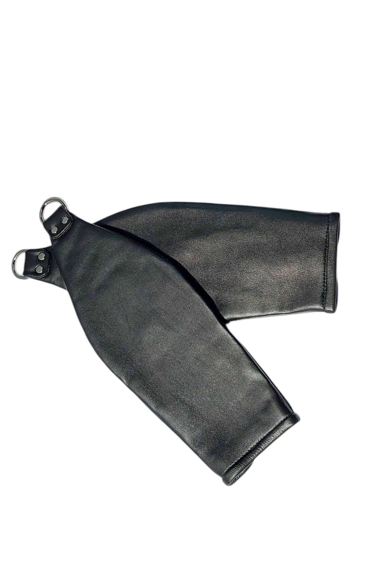 Hand-Made Leather Hand Binder/Mitts — Lace-Up with D-Ring (Pair)