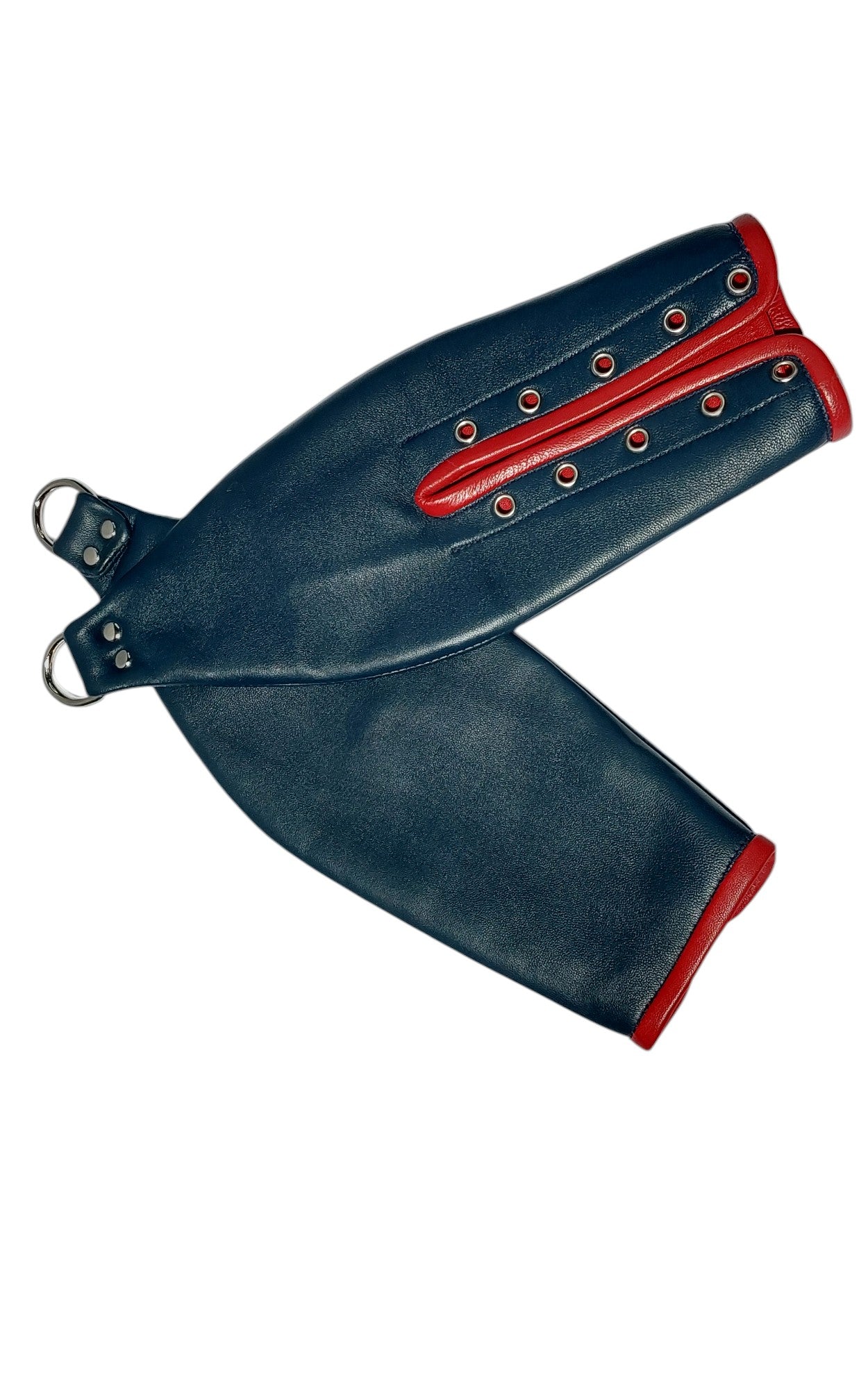 Hand-Made Leather Hand Binder/Mitts — Lace-Up with D-Ring (Pair)