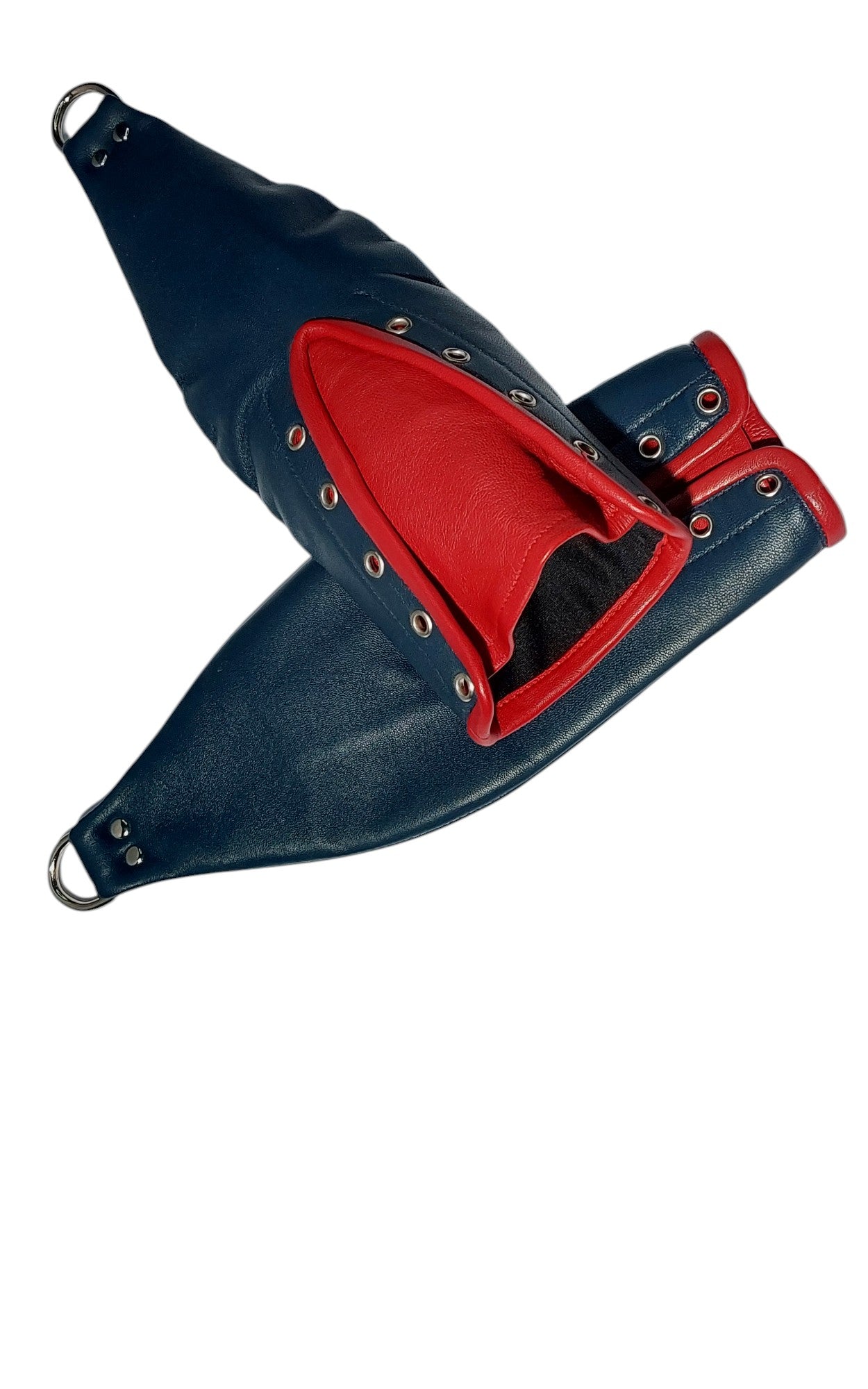 Hand-Made Leather Hand Binder/Mitts — Lace-Up with D-Ring (Pair)