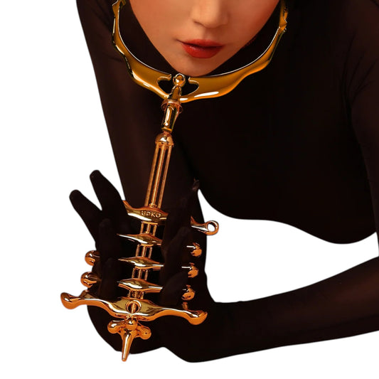 Gold Collar and Finger Restraint System – Luxury BDSM Bondage Gear