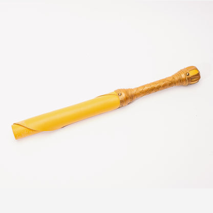Hand Made Leather Gold Rolled Bat Flogger