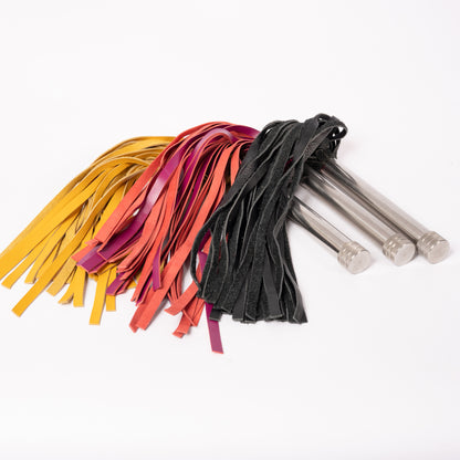 Steel Handle  Leather Floggers
