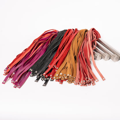 Steel Handle Flogger with Metal Studs