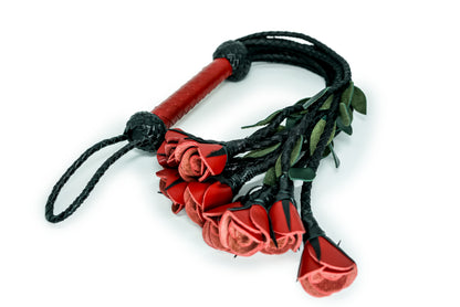 100% Leather Hand Made, Red Splay Floggers Single Sided, Not Stitched