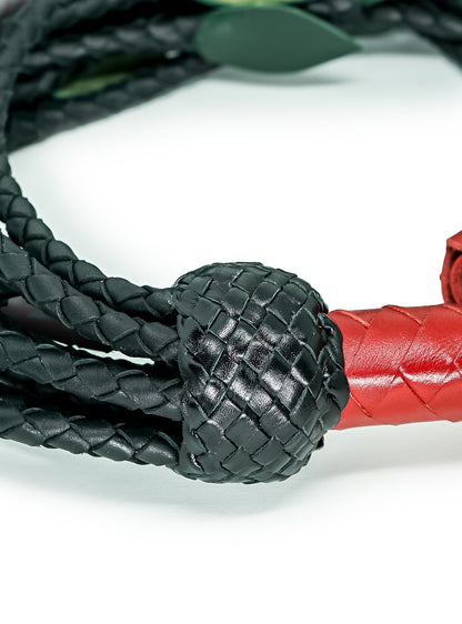 100% Leather Hand Made, Red Splay Floggers Single Sided, Not Stitched