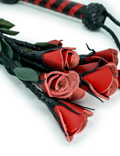 100% Leather Hand Made, Red Splay Floggers Single Sided, Not Stitched