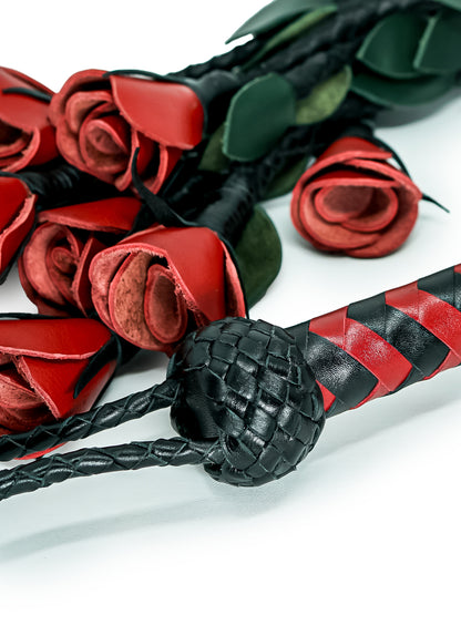 100% Leather Hand Made, Red Splay Floggers Single Sided, Not Stitched