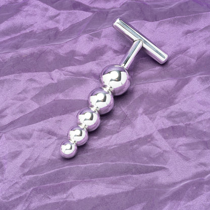 DD Beaded Stainless Steel Beaded Butt Plug | Progressive Stimulation Anal Toy, 15cm Length