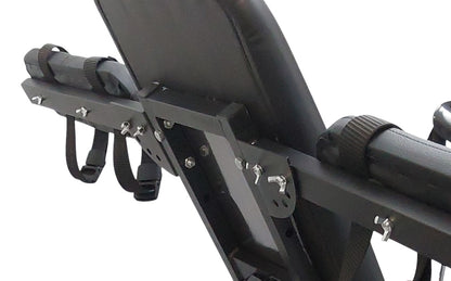 Mature Impact BDSM Bench "Infernal Shadows Bench" Multi position Bondage Bench  with restraints , Adjustable Steel Frame, Black Vinyl