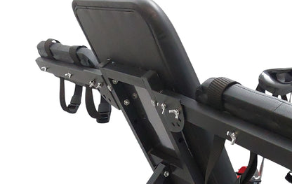 Mature Impact BDSM Bench "Infernal Shadows Bench" Multi position Bondage Bench  with restraints , Adjustable Steel Frame, Black Vinyl