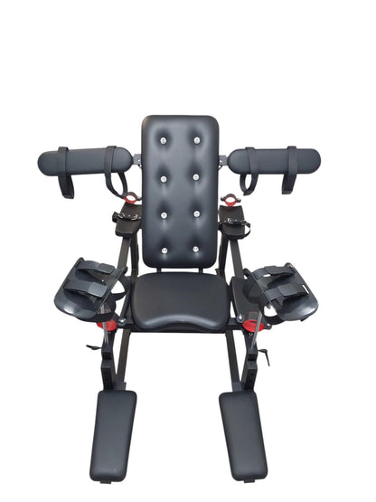 Mature Impact BDSM Bench "Infernal Shadows Bench" Multi position Bondage Bench  with restraints , Adjustable Steel Frame, Black Vinyl