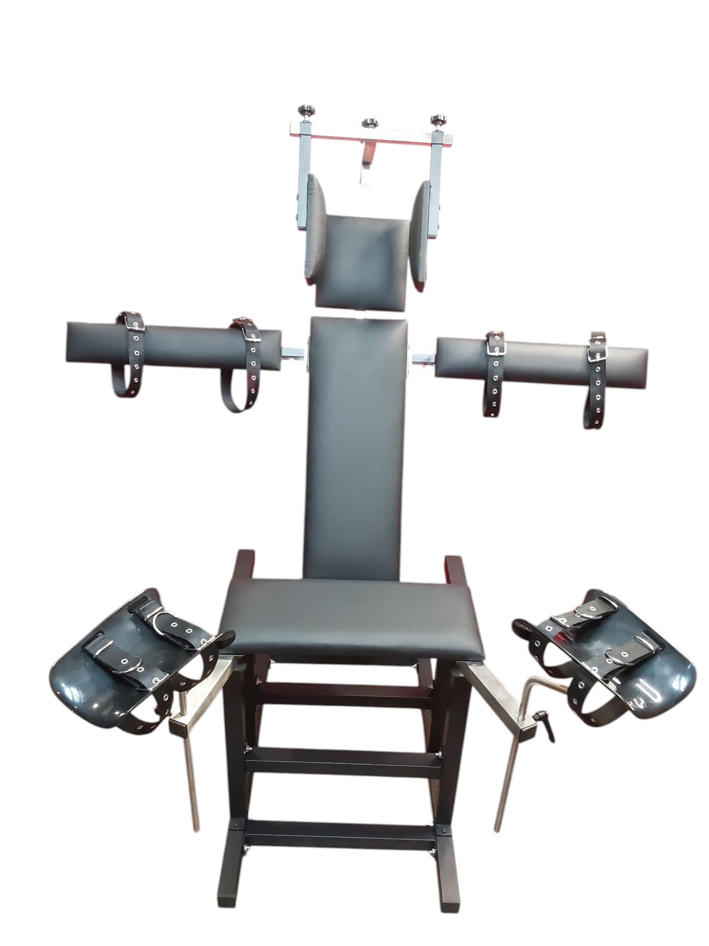 Mature Infernal Punishment Multi-Use Bondage Seat With Restraints  | Heavy-Duty Dungeon Furniture