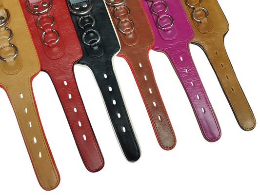 Hand-Made Leather Bondage Cuffs – Padded Wrist Restraints for BDSM & Fetish Play 2 Pieces(Set)