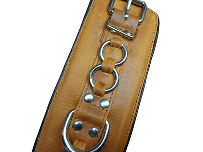 Hand-Made Leather Bondage Cuffs – Padded Wrist Restraints for BDSM & Fetish Play 2 Pieces(Set)