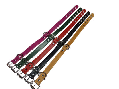 Handmade Leather BDSM/Bondage Double D-Ring Collar with  Reinforced Holes