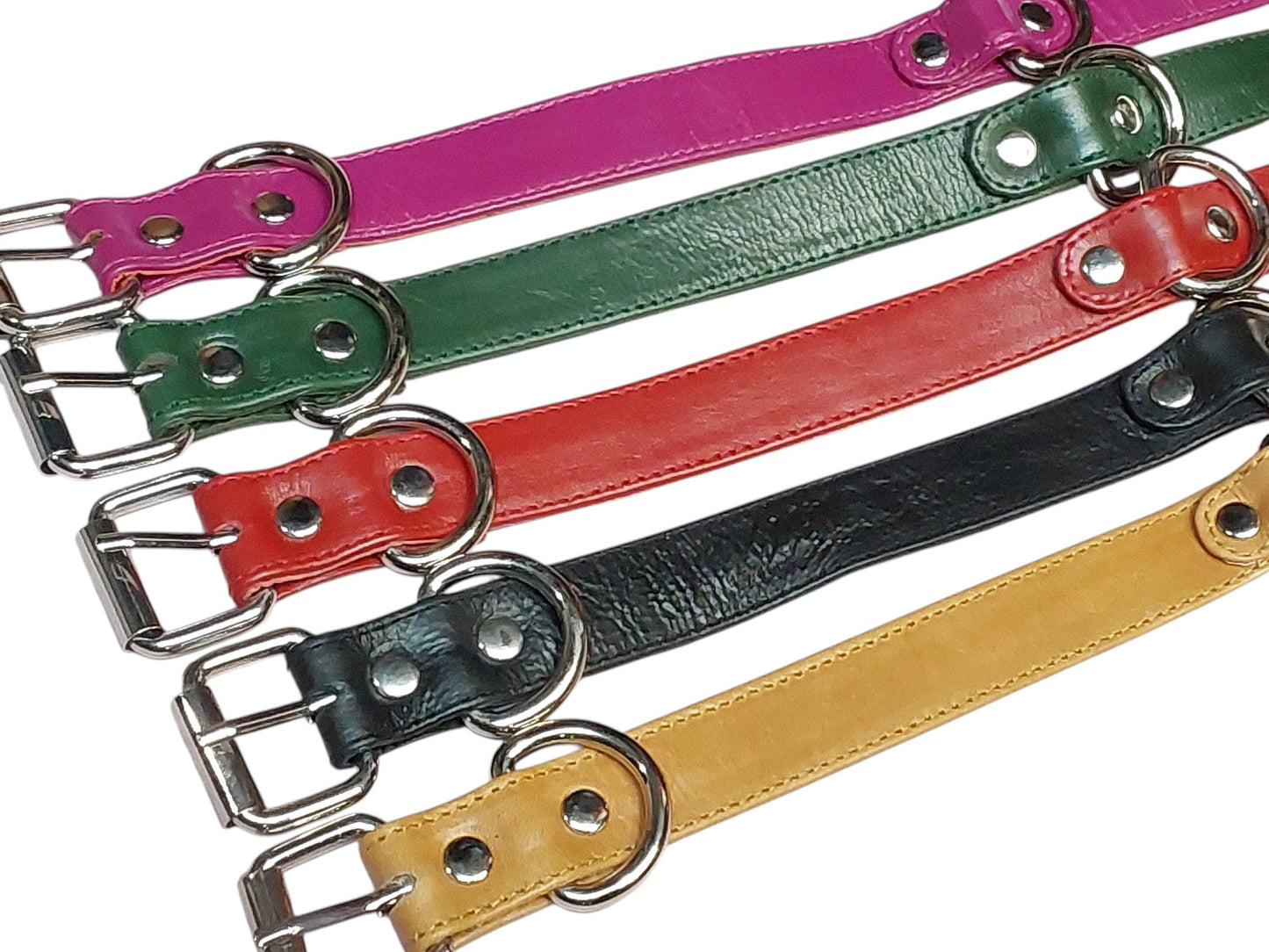 Handmade Leather BDSM/Bondage Double D-Ring Collar with  Reinforced Holes