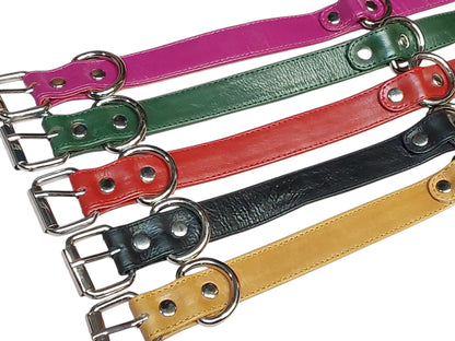 Handmade Leather BDSM/Bondage Double D-Ring Collar with  Reinforced Holes