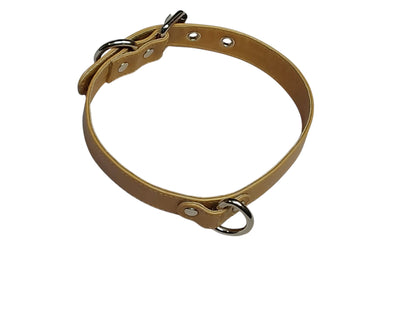 Handmade Leather BDSM/Bondage Double D-Ring Collar with  Reinforced Holes