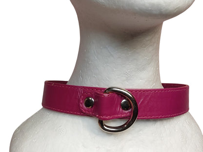 Handmade Leather BDSM/Bondage Double D-Ring Collar with  Reinforced Holes