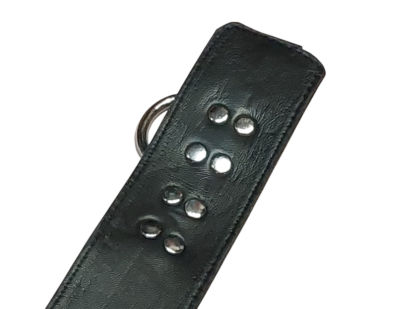 Handmade Leather Bondage/BDSM Plain  Wrist Cuffs — Black (Daily Wear Design)