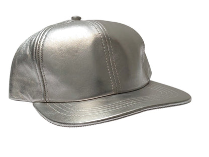 100% Hand Made, 6 Panel Sheep Leather, Mid Crown, Unisex Baseball Cap with Velcro Adjustable Back Strap