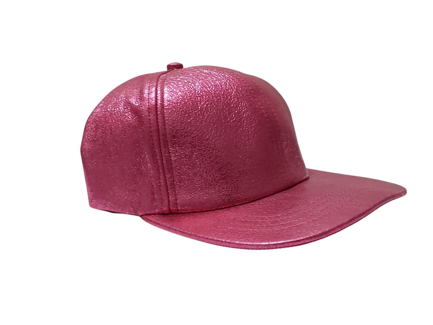 100% Hand Made, 6 Panel Sheep Leather, Full Crown, Unisex Baseball Cap with Velcro Adjustable Back Strap