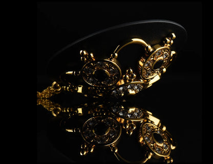 Luxury Baroque Leather Pasties with  Czech Zircon Gems Inlaid