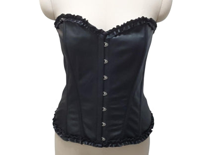 Inanna Corset – Over Bust Corset Goddess of Love & War | Handmade Leather with Frilled Edges