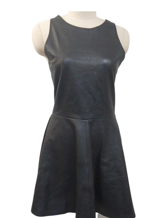 Handmade Black Lamb Leather Reversible Dress 