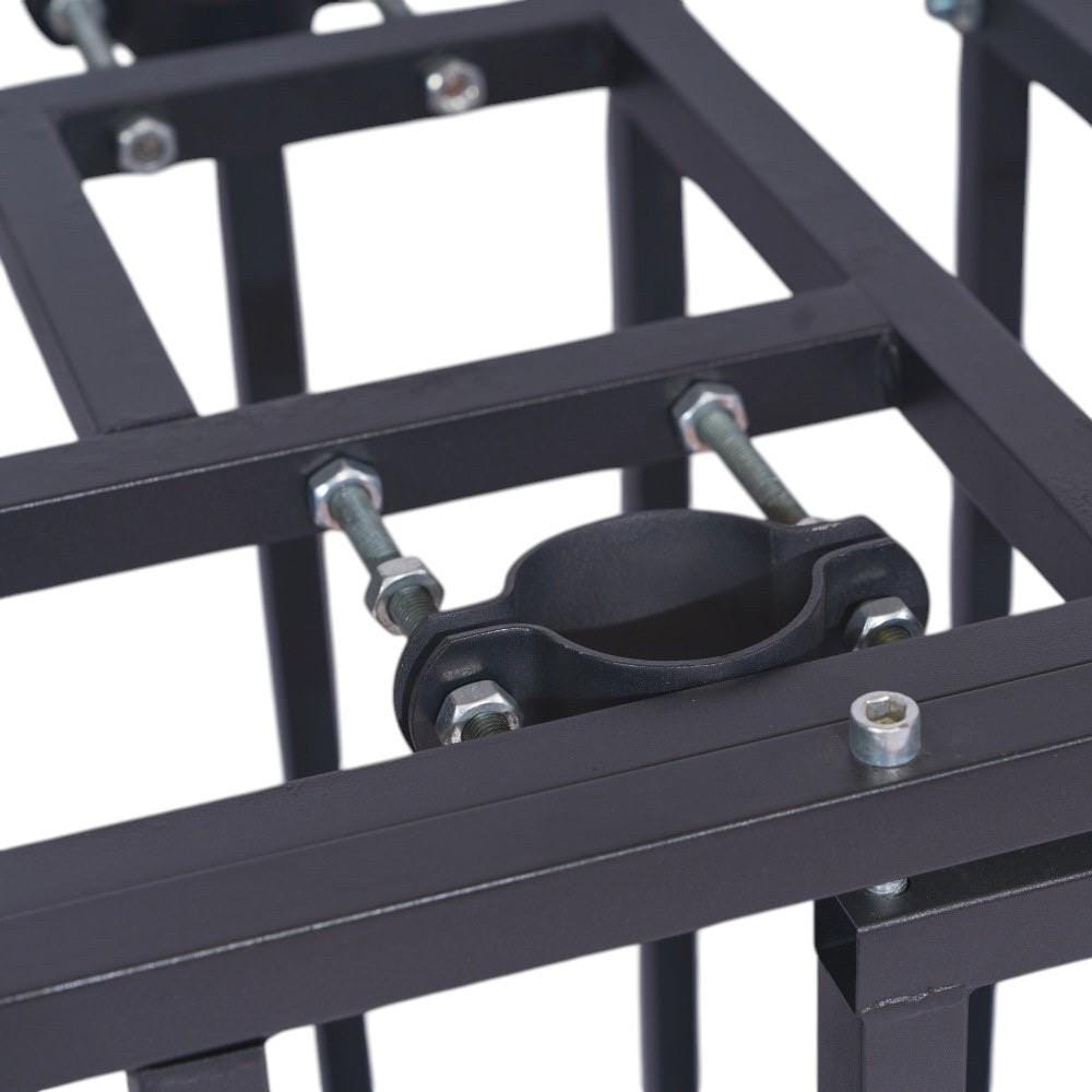 Heavy-Duty Steel Confinement Cage | Lockable Dungeon Furniture, 125cm Interior, Wheels