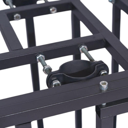 Heavy-Duty Steel Confinement Cage | Lockable Dungeon Furniture, 125cm Interior, Wheels