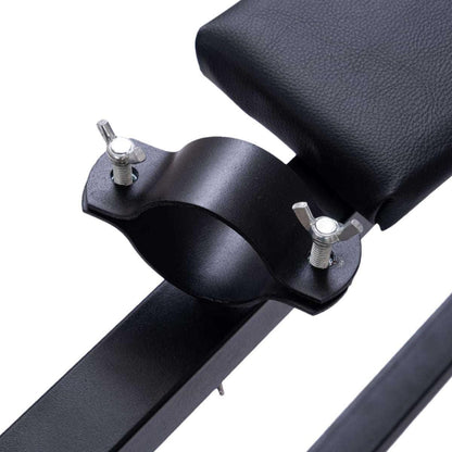 Mature Bondage Frame with Adjustable Padded Rests | Heavy-Duty BDSM Sex Furniture | Lockable Casters, Black Steel